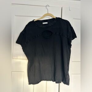 Free people short sleeve tops in both white and black!